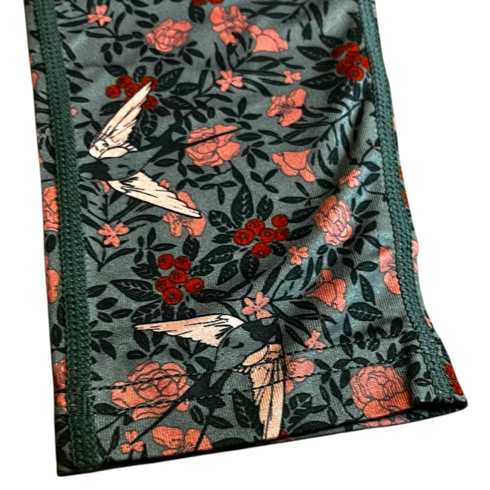 Kari Traa Fryd Superundertøysbukse Thermal Leggings, Murk Green Floral, S-M - Picture 11 of 15